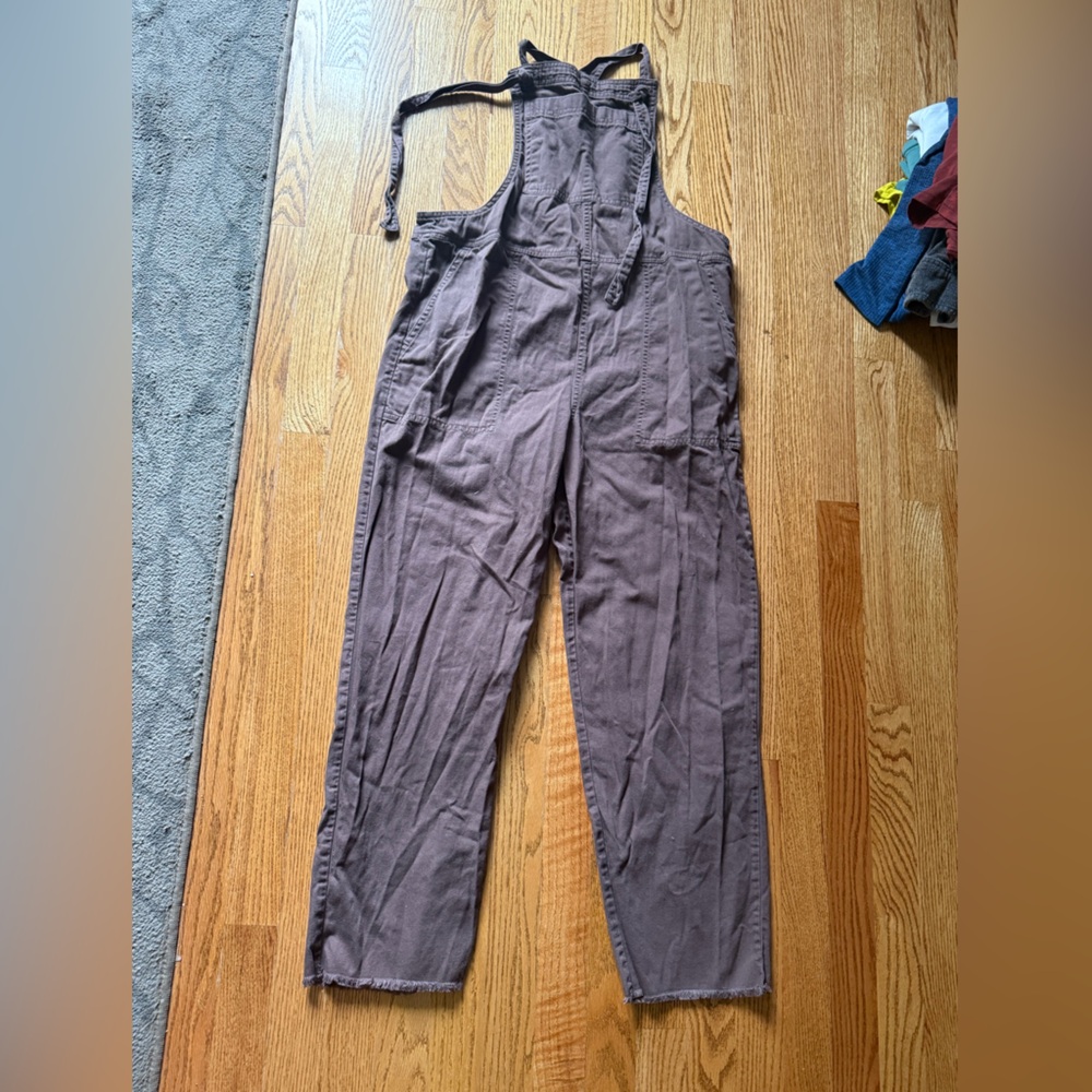 Aerie Women's Cargo Jumpsuit in Dark Brown